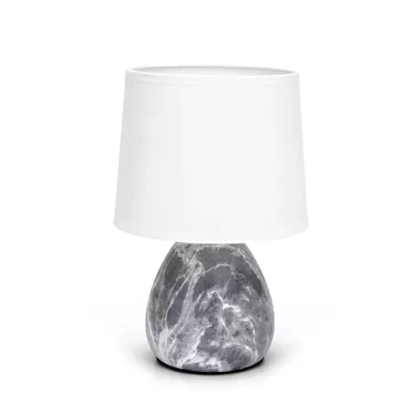 Ceramiczna lampa stołowa w marmurowym wzorze, gwint E14 - 8433325309848