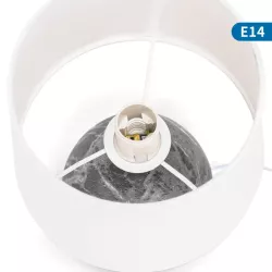 Ceramiczna lampa stołowa w marmurowym wzorze, gwint E14 - 8433325309848