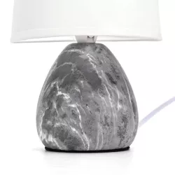 Ceramiczna lampa stołowa w marmurowym wzorze, gwint E14 - 8433325309848