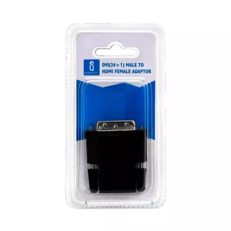 Adapter audio męski DVI 24+1 na żeński HDMI czarny - 8433325186326