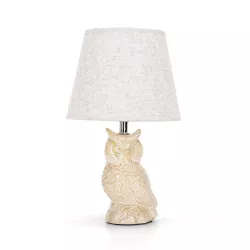 Lampa stołowa Sowa oprawka E14/40W owsiankowa ceramiczna podstawa - 8433325309992