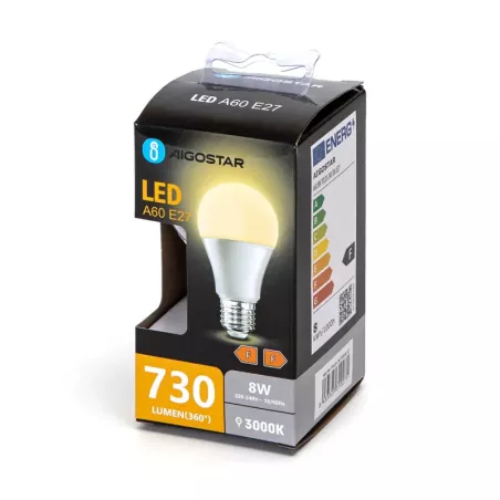 LED A60 E27 8W 3000k - 8433325310271