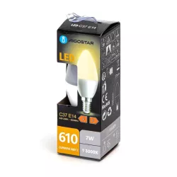 Żrówka diodowa świeczka LED C37 E14 7W 3000K - 8433325310295