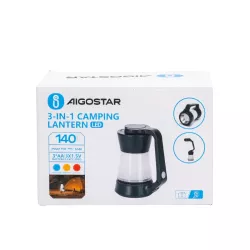 Wielofunkcyjna latarka lampa kempingowa 3w1 zasilana 3 bateriami AA - 8433325311155