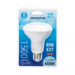 Żarówka diodowa skupiona LED R90 E27 15W 1500lm 6500k biała zimna - 8433325186456