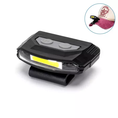Czołówka latarka z klipsem na daszek czujnikiem 5V/USB 4 tryby 80lm - 8433325311704