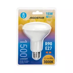 Żarówka diodowa skupiona LED R90 E27 15W 1500lm 3000k biała ciepła - 8433325186463