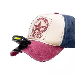 Czołówka latarka z klipsem na daszek czujnikiem 5V/USB 4 tryby 80lm - 8433325311704