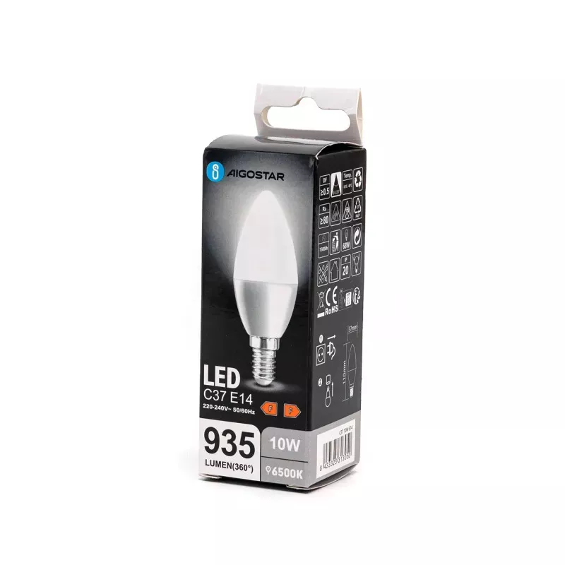 LED C37 E14 10W 6500K - 8433325313050