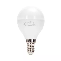 Żarówka diodowa LED G45 mleczna biała zimna kulka E14 10W 6500K 935lm - 8433325313241