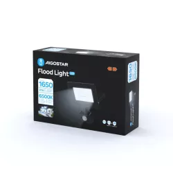 Naświetlacz LED z czujnikiem ruchu czarny 20W odlew ciśnieniowy - 8433325314057