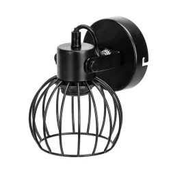 Metalowa lampa ścienna czarna bez źródła światła E27 - 8433325314651