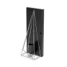 Kinkiet metalowy piramida czarno-srebrna, klosz druciany, E27 - 8433325314668