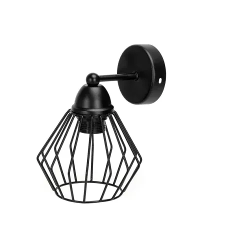 Metalowa lampa ścienna czarna bez źródła światła E27 - 8433325314675