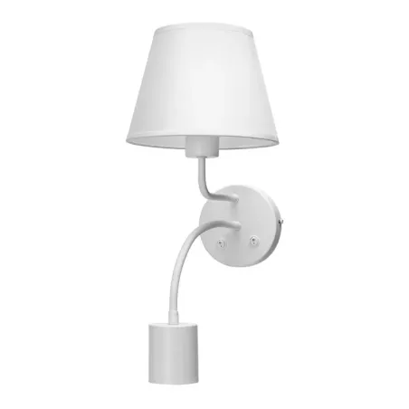 Metalowa lampa ścienna biała bez źródła światła E27 - 8433325314699