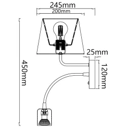 Metalowa lampa ścienna biała bez źródła światła E27 - 8433325314699