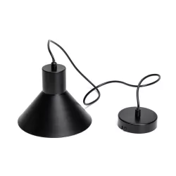 Żelazna lampa wisząca czarna bez źródła światła E27 - 8433325314811