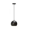 Lampa wisząca kulista, czarna ze złotym akcentem, bez źródła światła, E27 - 8433325314828