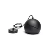 Lampa wisząca kulista, czarna ze złotym akcentem, bez źródła światła, E27 - 8433325314828