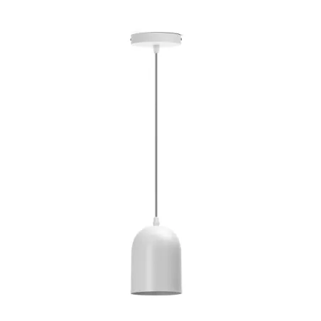 Żelazna lampa wisząca biała bez źródła światła E27 - 8433325314835