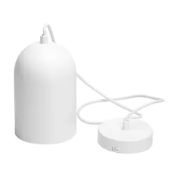 Lampa wisząca w kształcie dzwonu, biała matowa, bez źródła światła, E27 - 8433325314835
