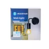 Kinkiet metalowy czarny, minimalistyczny, otwarta oprawka E27 - 8433325314859