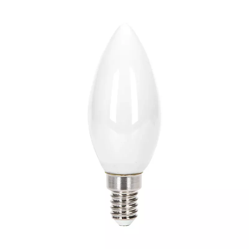 Żarówka świecowa LED 4W/230V Filament C35 E14 mleczna zimna 470lm - 8433325315405