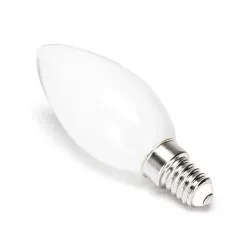 Żarówka świecowa LED 4W/230V Filament C35 E14 mleczna zimna 470lm - 8433325315405