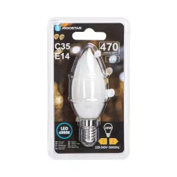 Żarówka świecowa LED 4W/230V Filament C35 E14 mleczna zimna 470lm - 8433325315405