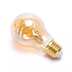 Żarówka ozdobna LED złota ze spiralką 280lm filament A60 E27 4W 1800k - 8433325315481