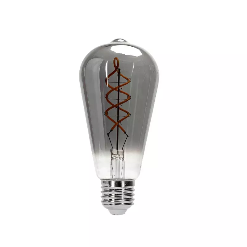 Żarówka ozdobna LED dymna ze spiralką filament ST64 E27 4W 1800k - 8433325315498