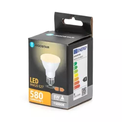 Żarówka punktowa skupiona LED PAR20 E27 8W 3000k - 8433325316075