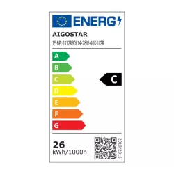 Wysokowydajny antyodblaskowy panel LED 28W światło naturalne - 8433325317393