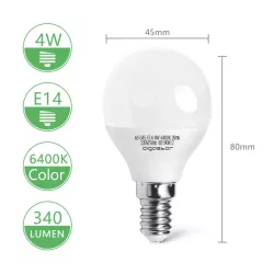 LED G45 E14 4W - 8433325176235