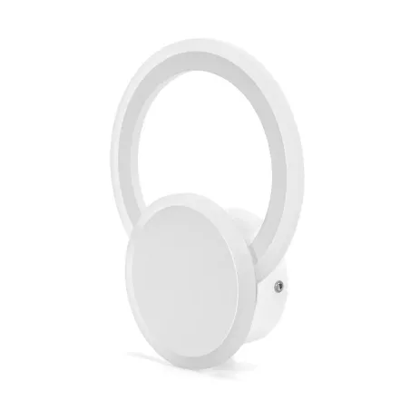 Kinkiet LED pierścień i tarcza, światło odbite od ściany, 20W 6500K zimna - 8433325318536