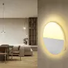Kinkiet LED okrągły dwudzielny, światło odbite od ściany, 9W 2700K ciepła - 8433325318543