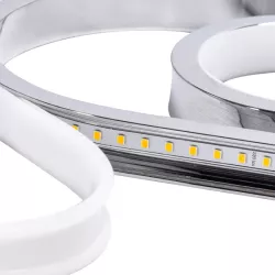 Chromowana lampa wisząca LED z metalu i silikonu 35W 2700K ciepła 50.5x34.5x110cm - 8433325318963