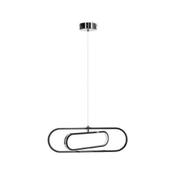 Chromowana lampa wisząca LED z metalu i silikonu 35W 6500K zimna 50.5x34.5x110cm - 8433325318970