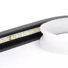 Matowa czarna lampa wisząca LED z metalu i silikonu 23W 6500K zimna 91.5x5x110cm - 8433325318994
