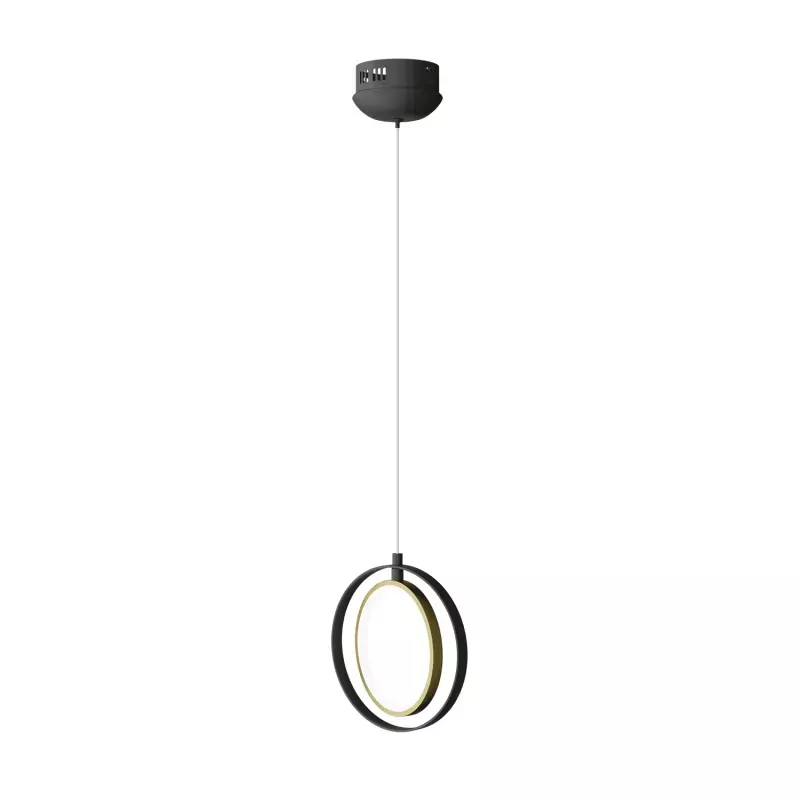 Aluminiowa lampa wisząca LED z aluminium i silikonu 15W 6500K zimna fi 21cm - 8433325320645
