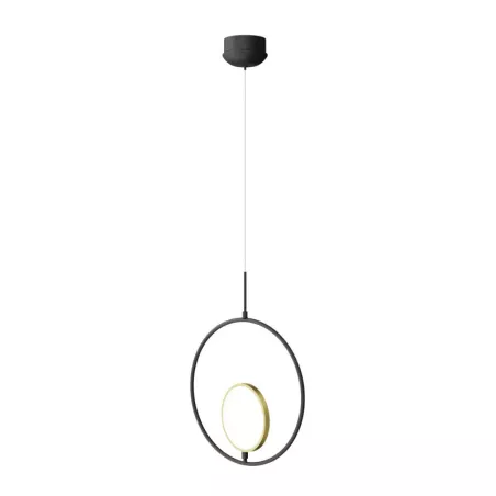 Aluminiowa lampa wisząca LED z aluminium i silikonu 15W 2700K ciepła fi 28cm - 8433325320652