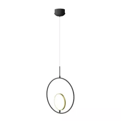 Aluminiowa lampa wisząca LED z aluminium i silikonu 15W 6500K zimna fi 28cm - 8433325320669