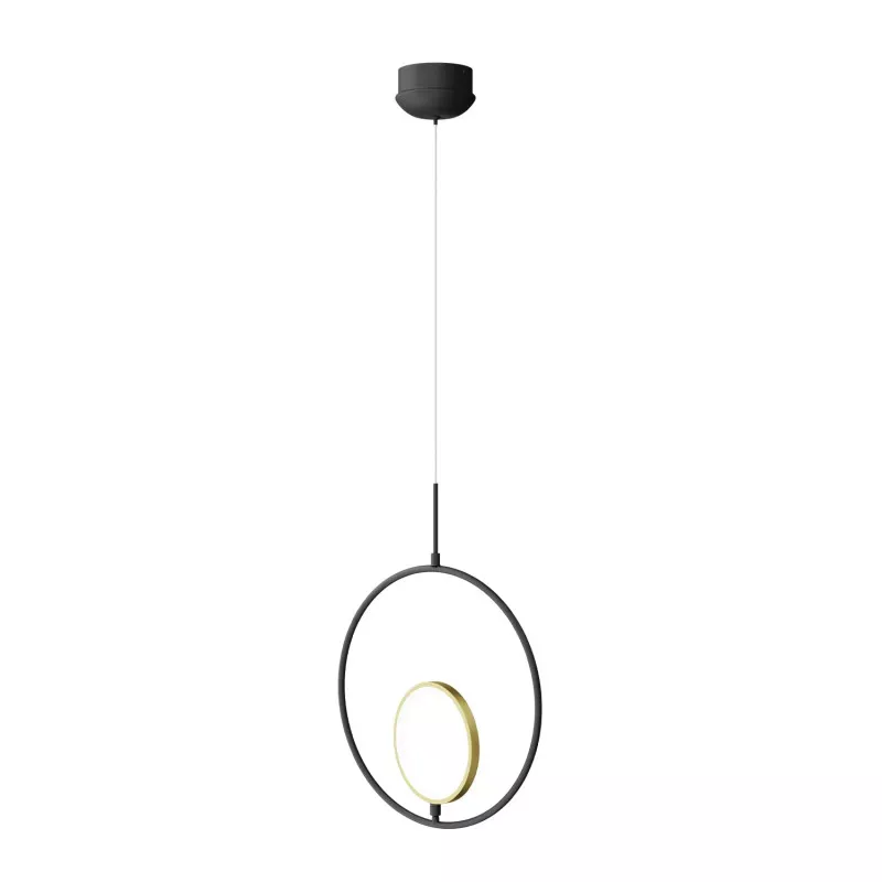 Aluminiowa lampa wisząca LED z aluminium i silikonu 15W 6500K zimna fi 28cm - 8433325320669