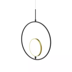 Aluminiowa lampa wisząca LED z aluminium i silikonu 15W 6500K zimna fi 28cm - 8433325320669