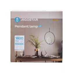 Aluminiowa lampa wisząca LED z aluminium i silikonu 15W 6500K zimna fi 28cm - 8433325320669