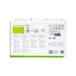 Halogen solarny LED 100W zestaw naświetlacz panel elementy montażowe - 8433325321048