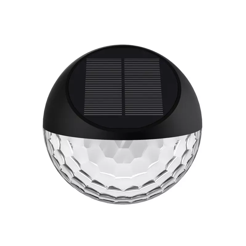 Lampa ścienna solarna 20 lm kinkiet z kloszem w groszki biała ciepła - 8433325321796