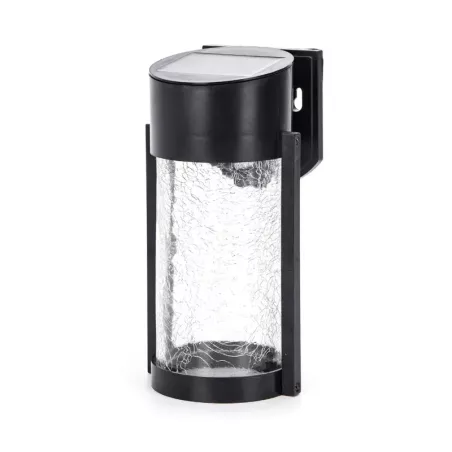 Lampa ścienna solarna kinkiet ze popękanego szkła crackle biały ciepły - 8433325321857