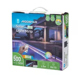 Taśma solarna 5mb 500lm 5W RGB led kolorowa zestaw do oświetlenia - 8433325323929