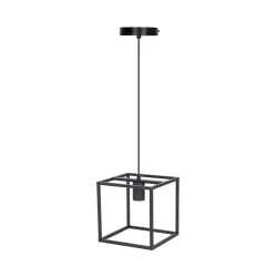 Czarna metalowa lampa wisząca w stylu vintage z oprawką E27 22x22x125cm - 8433325325138